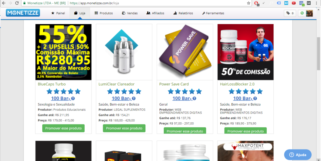 Ganhar Dinheiro na Internet promovendo produtos físicos da Monetizze!